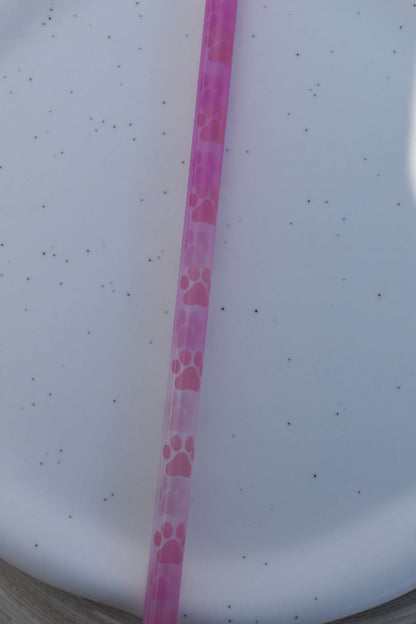 Wiederverwendbare Plastikstrohhalme - Pawfect Pink