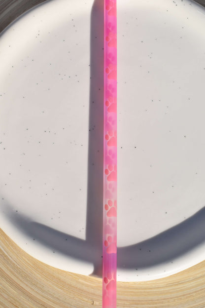 Wiederverwendbare Plastikstrohhalme - Pawfect Pink