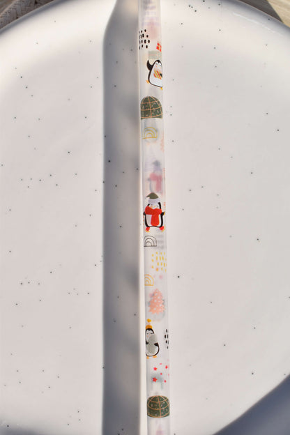 Wiederverwendbare Plastikstrohhalme - Weihnachts Edition