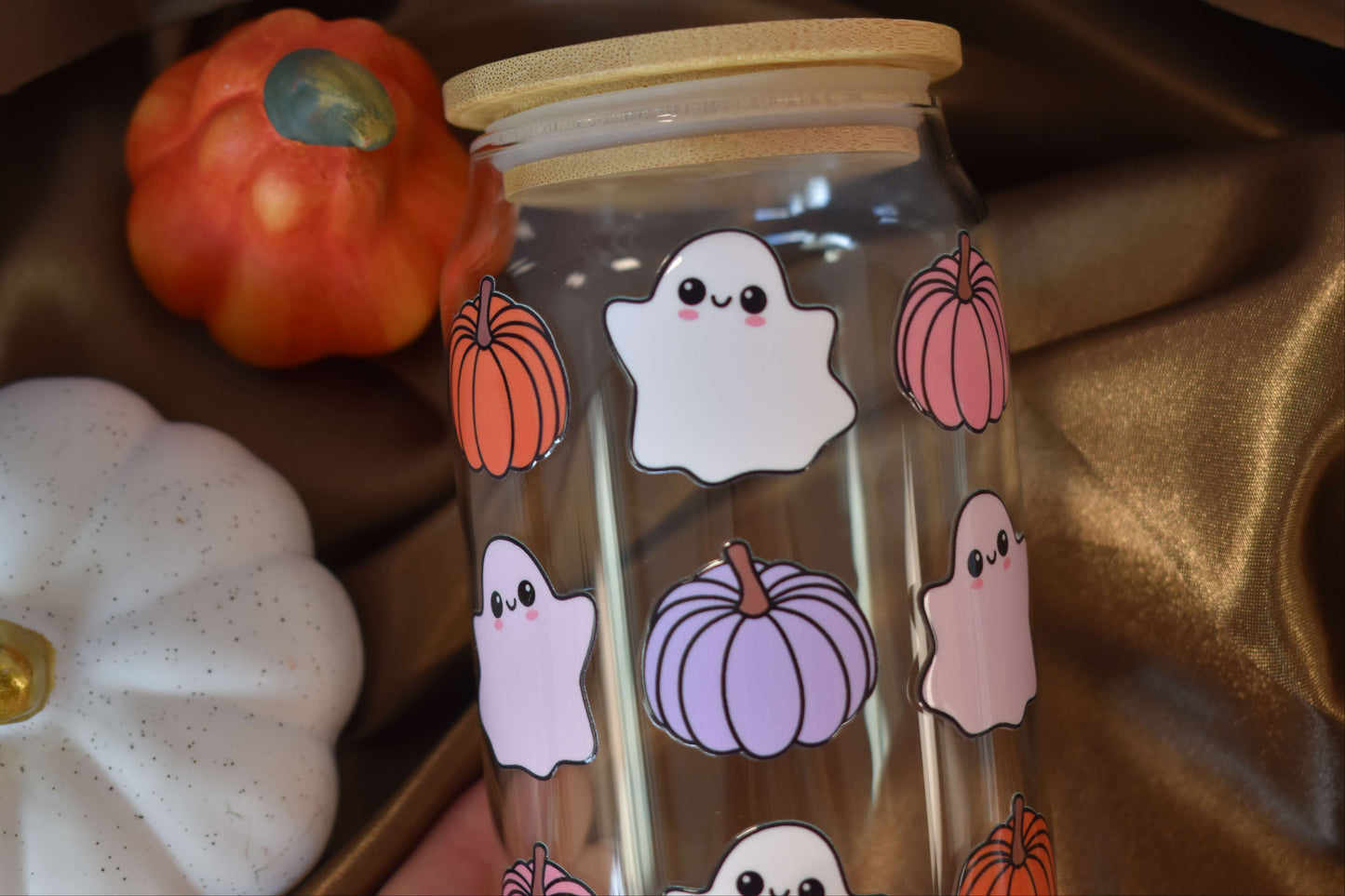 Trinkglas - "Boo & Pumpkin"