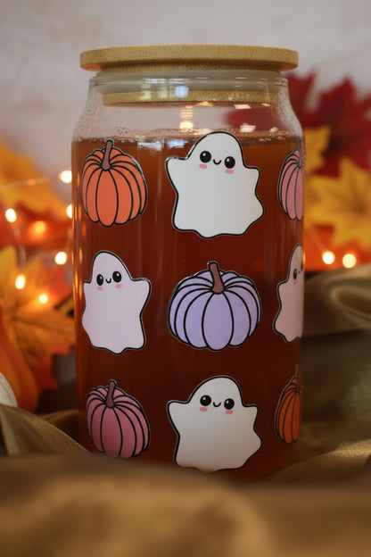 Trinkglas - "Boo & Pumpkin"