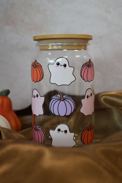 Trinkglas - "Boo & Pumpkin"