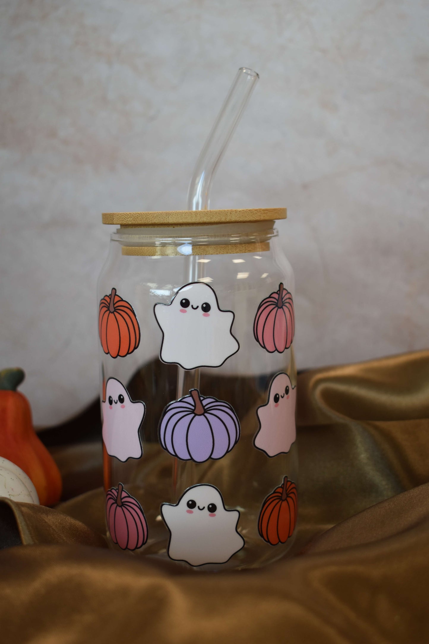 Trinkglas - "Boo & Pumpkin"