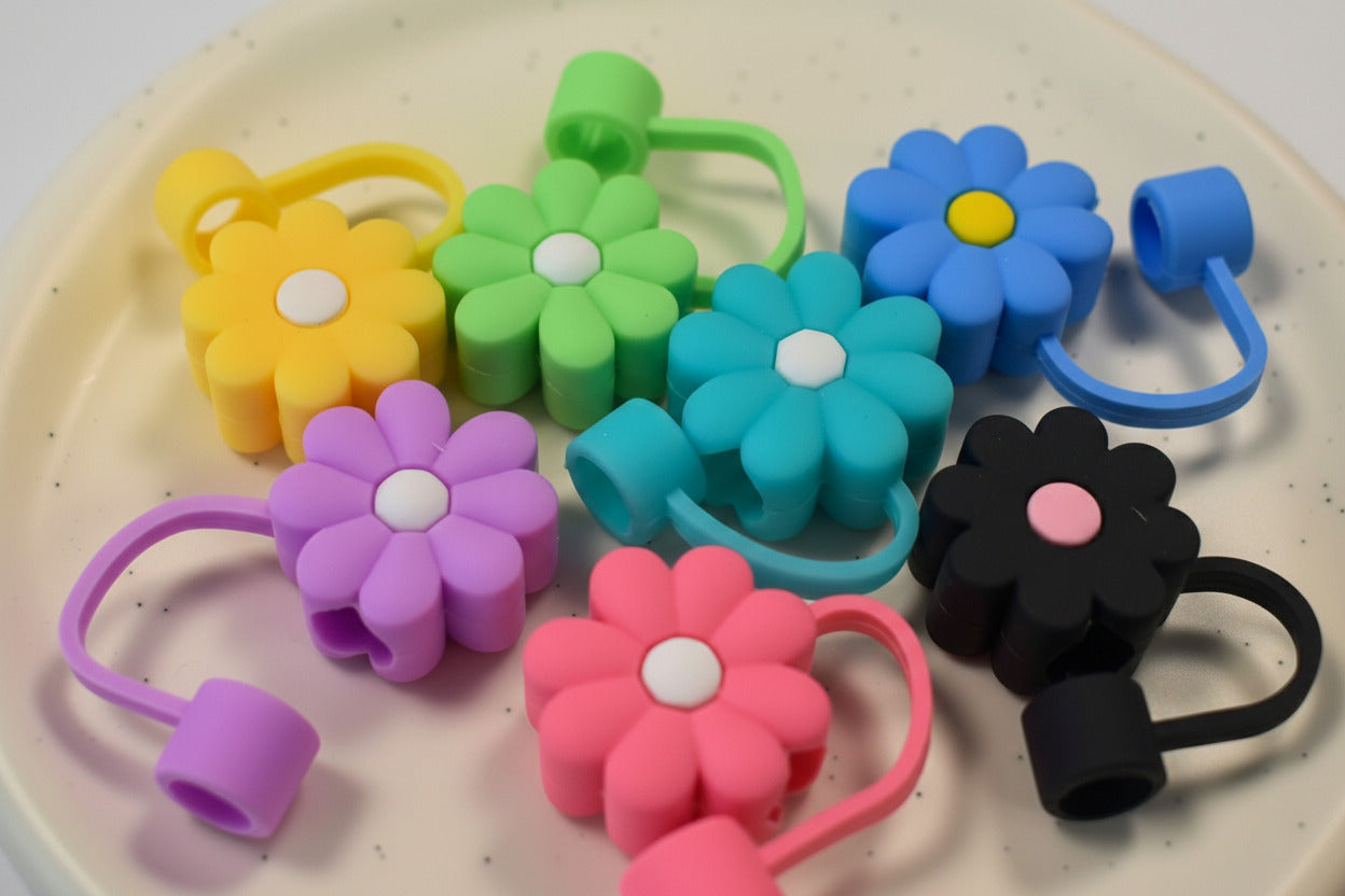 Silicone Straw Topper - Flower Power