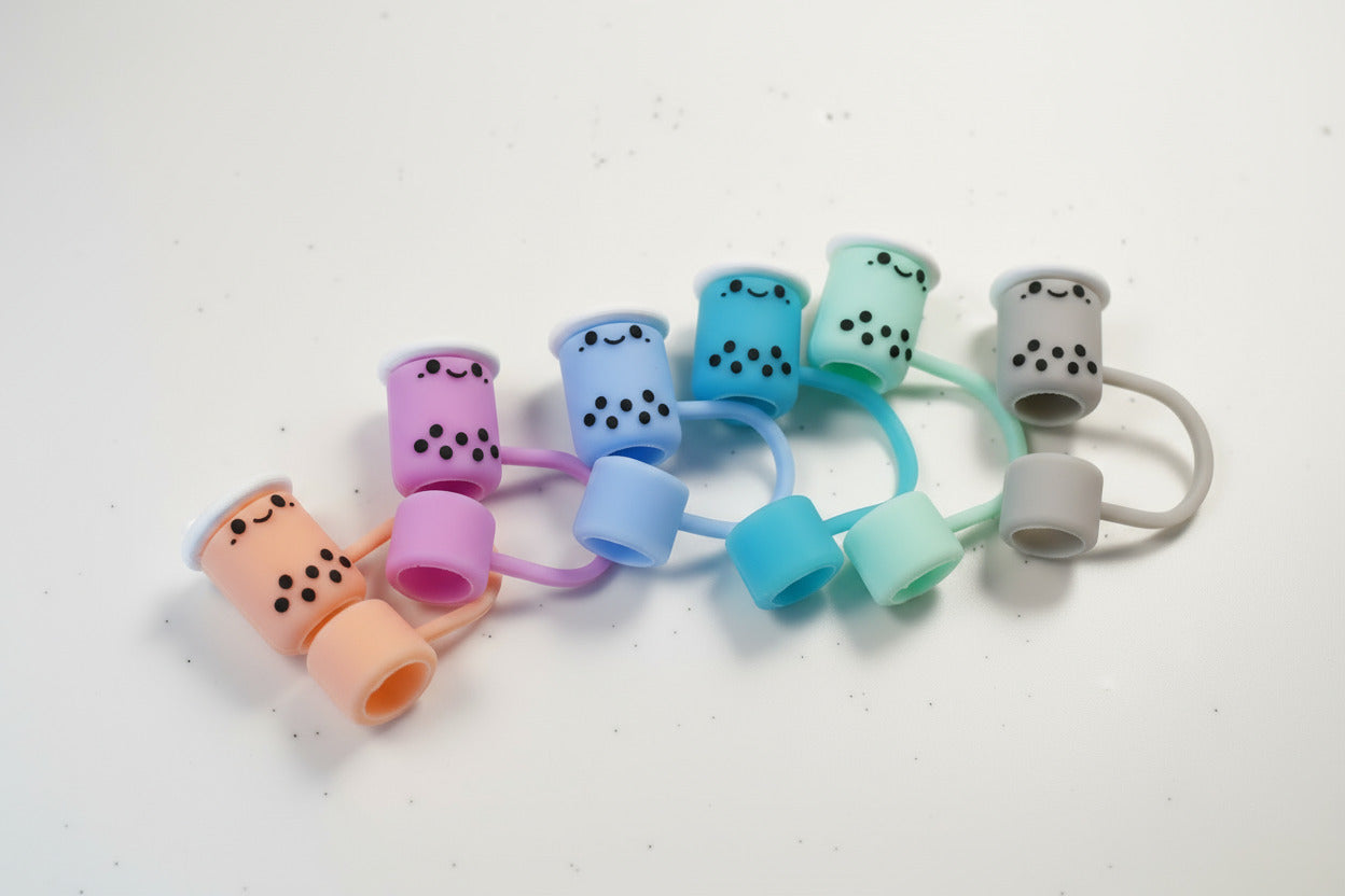 Silikon-Strohhalm-Topper - Boba Edition