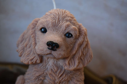 Rapeseed wax candle "Puppy Love XL" - Cocker Spaniel