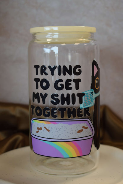 Trinkglas - "Moody Cats"