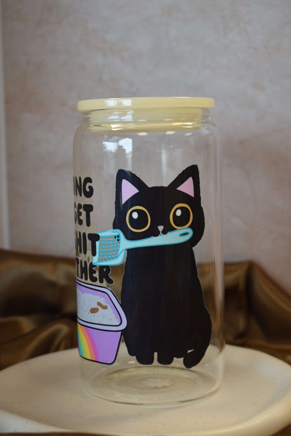 Trinkglas - "Moody Cats"