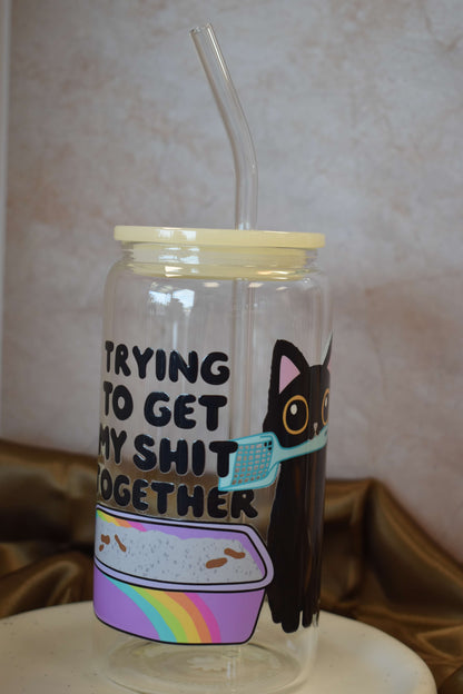 Trinkglas - "Moody Cats"