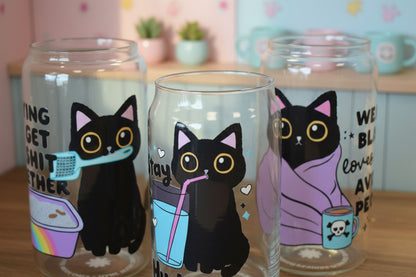Trinkglas - "Moody Cats"