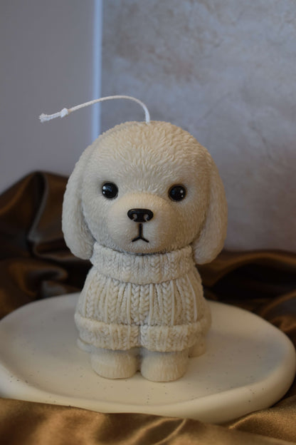 Rapswachskerze "Christmas Puppy XL"