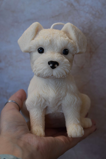 Rapeseed wax candle "Puppy Love XL" - Schnauzer