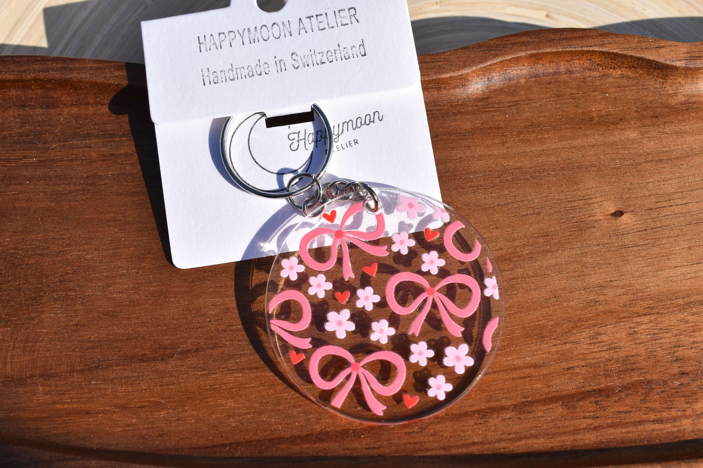 Acryl Schlüsselanhänger - Bow & Blossom