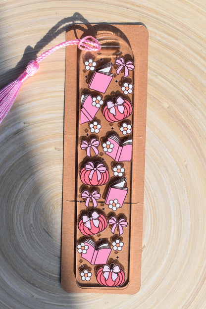 Acrylic Bookmark - Floral Pumpkin Pages