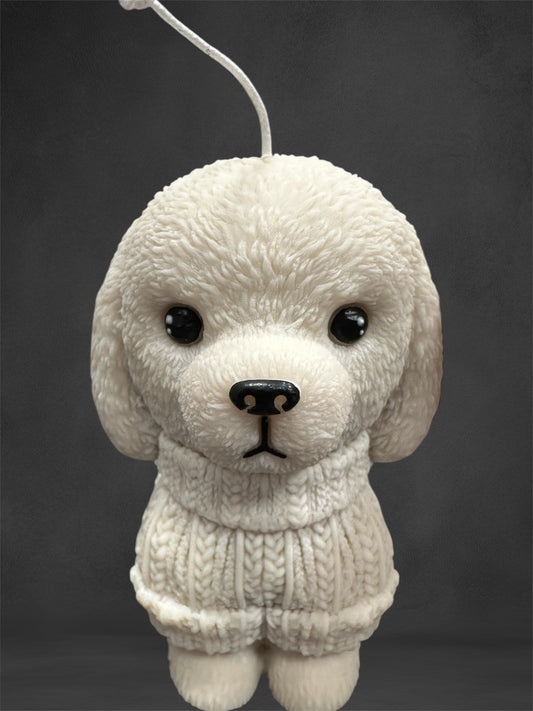 Rapswachskerze "Christmas Puppy XL"